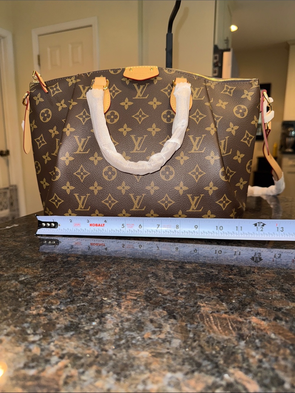 LV Terrene Monogram Canvas Tote with Vachetta Trim - Picture 14 of 15